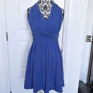 Express sz L Blue Halter Dress